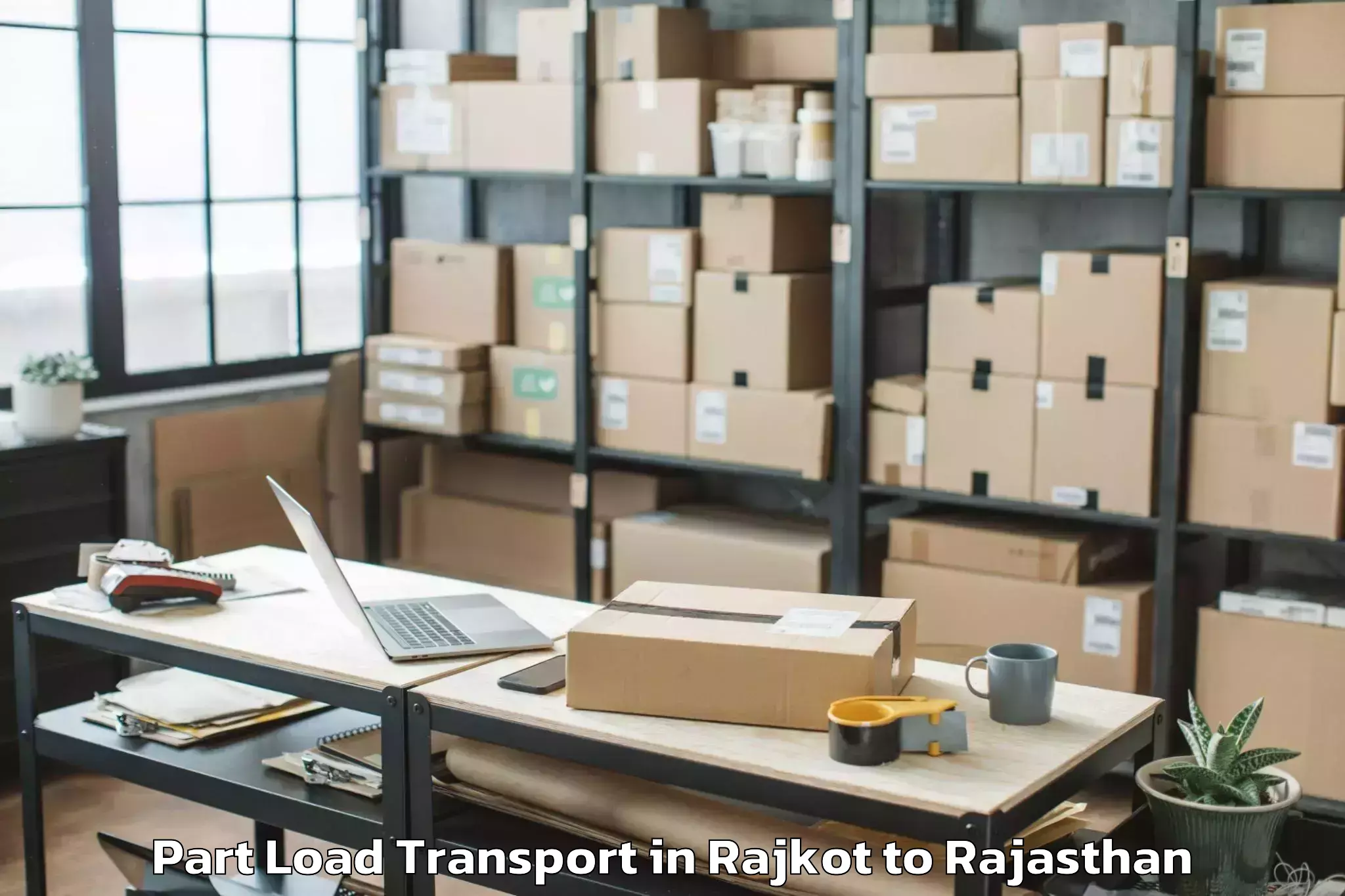 Reliable Rajkot to Maharaja Surajmal Brij Univers Part Load Transport